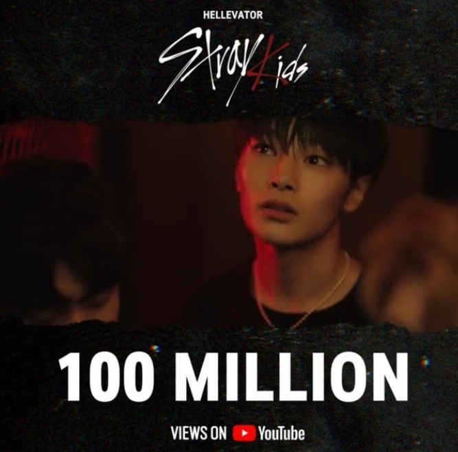 Stray Kids debut song “Hellevator” music video hit 100 million views.